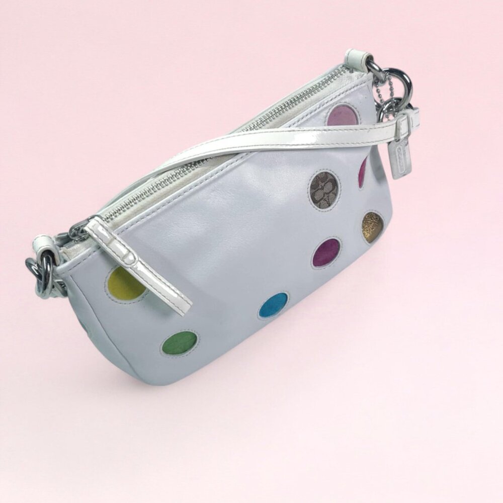 COACH Vintage White Mini Dots Bag 3677 - Picture 6 of 9